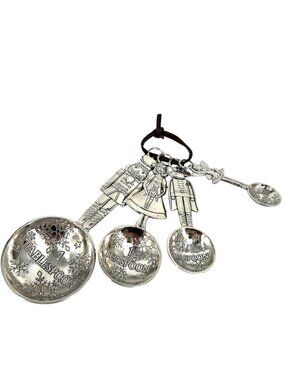 Ganz Christmas Nutcracker-Themed Measuring Spoons Set Snowflake Engraved
